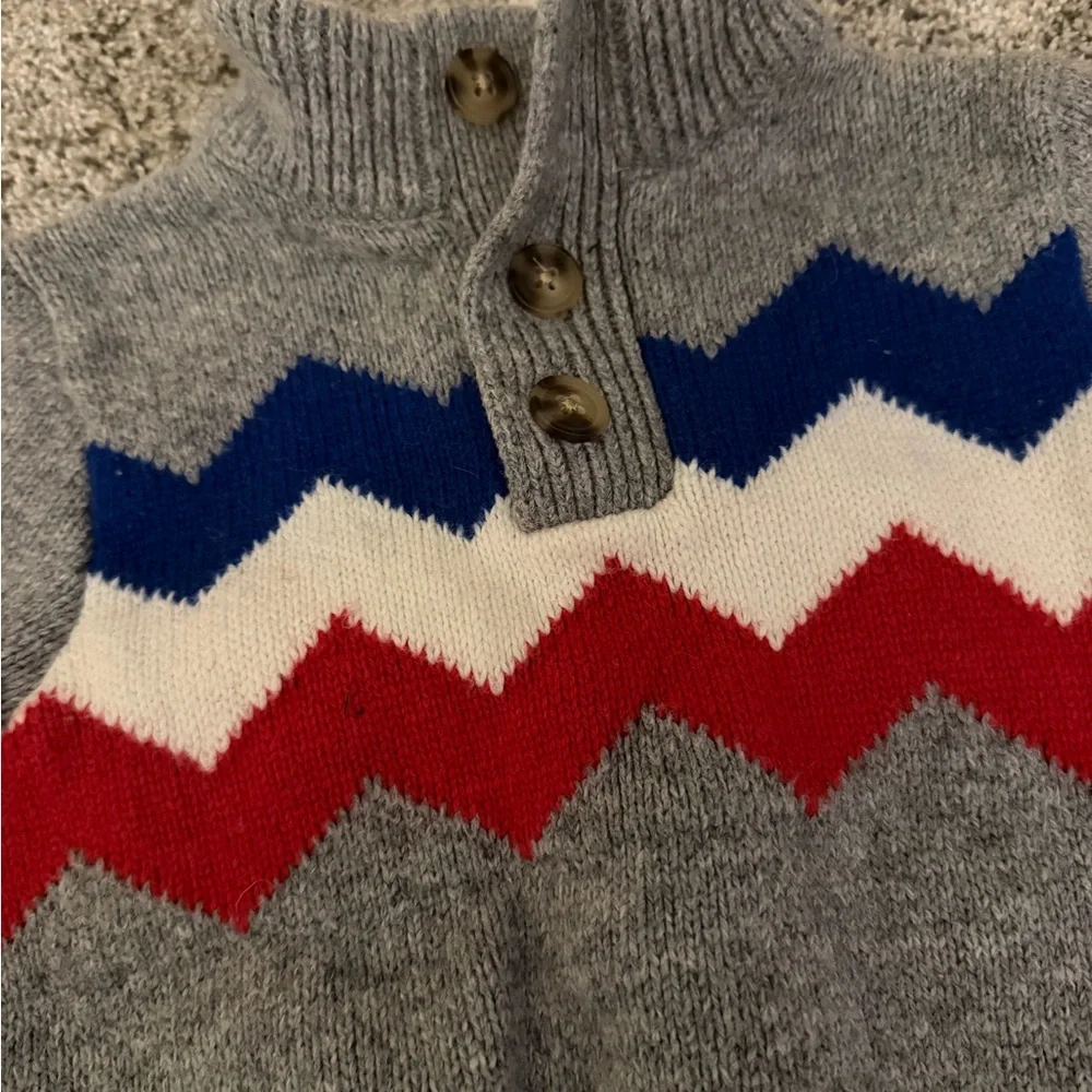 BUNDLE GAP Kids Sweater Set -‎ Gray and Cream with Red and Blue Accents